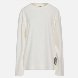 NWT RAINS Fleece sweatshirt in Fossil color size small pullover $95